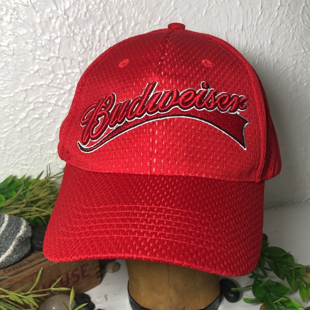 Budweiser Beer Embroidered Mesh Adjustable Hat - Picture 6 of 13